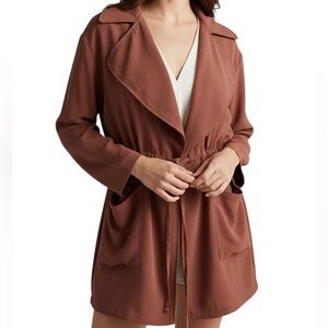 Francesca's Collections Jacket Dusty Rose Mauve Blazer Size Large